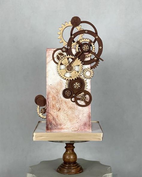 Spring Bloom Cakes on Instagram: "“Nobody is too busy, it’s just a matter of priorities” . . Steampunk themed cake . . #steampunk #steampunkcake #clockinterior #time #picoftheday #cakesinstyle #cakeinspiration #cakeideas #cakebakeoffng #cakeart #cakeartist #cakedesigner #cakedecorator #cakesintoronto #torontocakeartist #springbloomcakes" Nobody Is Too Busy, 1 Tier Cake, Tier Cake, Theme Cake, Special Cake, Too Busy, Spring Blooms, Cake Inspiration, Tiered Cakes