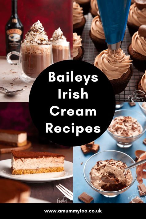 Baileys Irish Cream Recipes Irish Creme Recipes, Bailey Cocktails, Irish Cream Recipe Desserts, Recipes With Baileys Irish Cream, Baileys Ice Cream Recipe, Baileys French Toast Recipe, Irish Cream Recipes, Mini Chocolate Tarts Recipe, Baileys Recipes Drinks