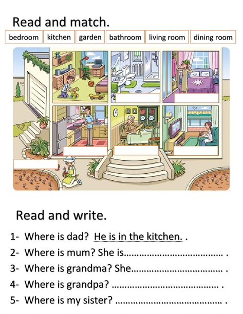 House Worksheet, My Home Worksheet For Kids, Evs Worksheets For Grade 2 Houses, Things In The House Worksheet, Rooms In My House Worksheet, Different Rooms In A House Worksheet, English Language Learning Activities, Picture Comprehension, English Learning Books