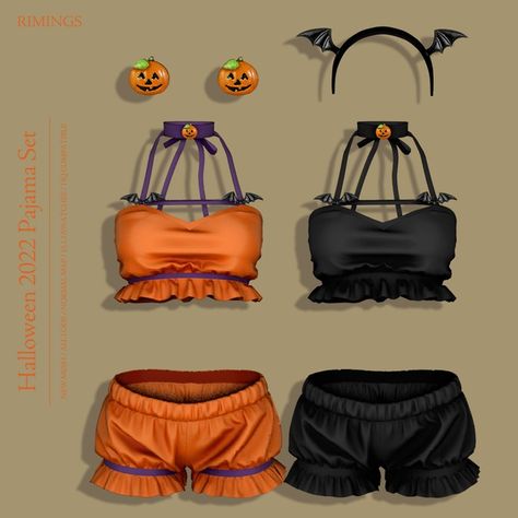 Sims 4 Cc Pajama Set, Halloween Costumes Sims 4 Cc, Sims 4 Halloween, Halloween Pjs, Sims 4 Cc Eyes, Sims 4 Anime, Sims 4 Expansions, Free Sims, Sleep Clothes