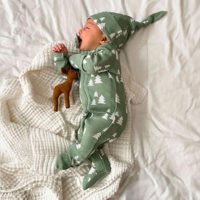 Spearmint Baby - this winter baby outfit is perfect for... Baby Christmas Onesie, Spearmint Baby, Christmas Studio, Alpine Tree, Vintage Baby Boys, Boys Christmas Outfits, Dear Baby, Burts Bees Baby, At The Hospital