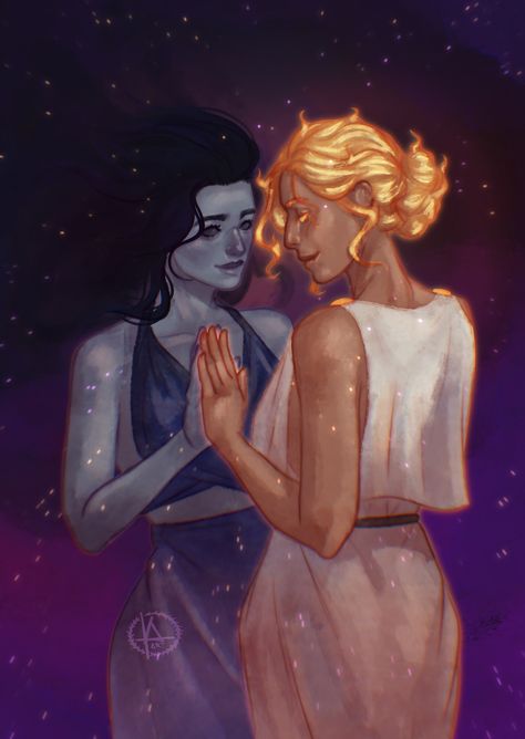 ArtStation - NYX & HESTIA, Arkhaos Greek And Roman Mythology, Roman Mythology, Mythology Art, Celebrate Love, God Art, Greek Gods, Greek Mythology, Writing Inspiration, Percy Jackson