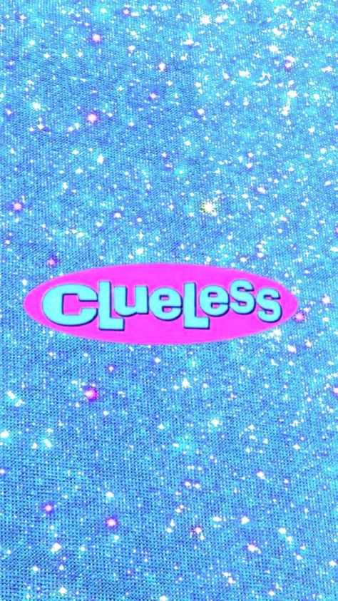 Clueless Logo, Clueless Wallpaper, 2000s Aesthetic Wallpaper, Clueless Aesthetic, Blue Collage, Logo Aesthetic, Hime Gyaru, In Aesthetic, 2000s Aesthetic