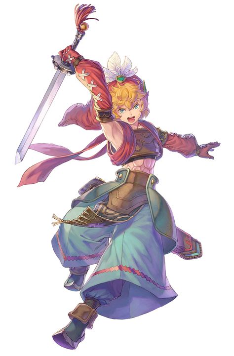 Shiloh, Encounter Sprung from a Seed Art - Echoes of Mana Art Gallery Legend Of Mana, Secret Of Mana, Seed Art, Game Character Design, Character Designs, Game Artwork, Fantasy Fashion, Fire Emblem, Art Stuff