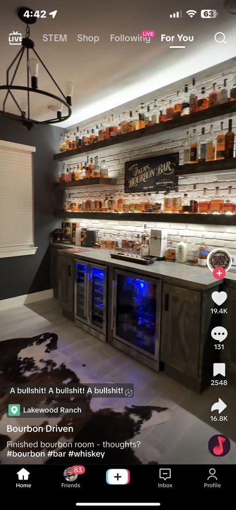 Bar Renovation, Rustic Basement Bar, Basement Suite, Apartment Bar, Bourbon Room, Whiskey Room, Home Bar Areas, Home Bar Rooms, Bourbon Bar