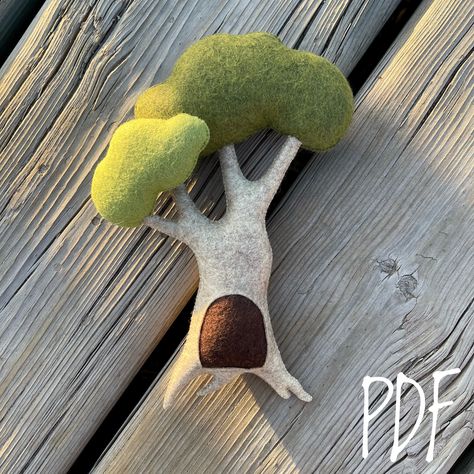 Felt Tree sewing pattern pdf Felt Tree Pattern, Sweater Crafts, Felt Animal Patterns, Hand Sewing Projects, Felt Tree, Hand Crafts, Plush Pattern, Tree Patterns, Sewing Project