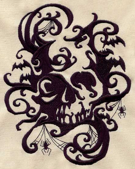 Urban Threads, Japanese Embroidery, Embroidered Towels, Wow Art, A Skull, Skull And Bones, Pretty Tattoos, Pics Art, Halloween Skull