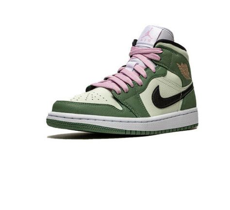 Womens Air Jordan 1, Tone Color Palette, Womens Air Jordan, Earth Tone Color Palette, Green Jordans, Jordan Ones, Earth Tone Color, Air Jordan 1 Mid Se, Air Jordan 9