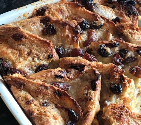 Hot Cross Bun Bread and Butter Pudding | thebasketcompany Hot Cross Bun Bread Pudding, Hot Cross Bun Pudding Recipe, Hotcross Bun Bread Pudding, Hot Cross Bun Pudding, Hot Cross Bun Bread And Butter Pudding, Bread Butter Pudding, Bun Bread, Old Fashioned Bread Pudding, Recipes Easter