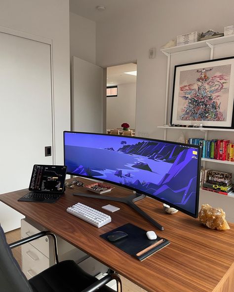 10 Tips for Creating a Zen Office Space#42 Trading Setup, Zen Office, Dream Desk, Computer Desk Setup, Home Studio Setup, Desktop Setup, Bedroom Setup, Gaming Room Setup, Office Workspace