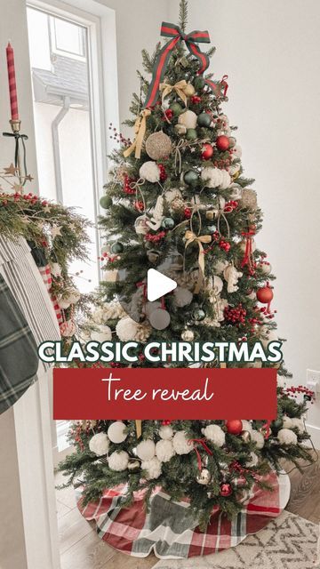 Emily Price on Instagram: "Classic Christmas Tree Reveal🎄🎄 I like to challenge myself every year with a different tree theme. I have this vision in my head since after Christmas of last year and I love how this classic Christmas tree turned out. . . . . . . . . . . . #classicchristmas #redandgreenchristmas #redandgreendecor #classicchristmasdecor #christmasdecorideas" Tree Theme, Classic Christmas Decorations, Classic Christmas Tree, After Christmas, Challenge Me, In My Head, Classic Christmas, Target, Christmas Decorations