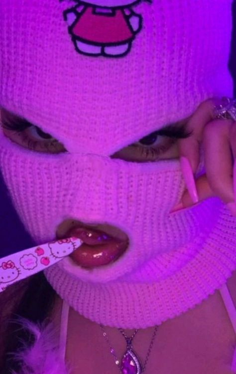 Ski Mask, Bad Girl, Hello Kitty, Kitty, Mask, Pink