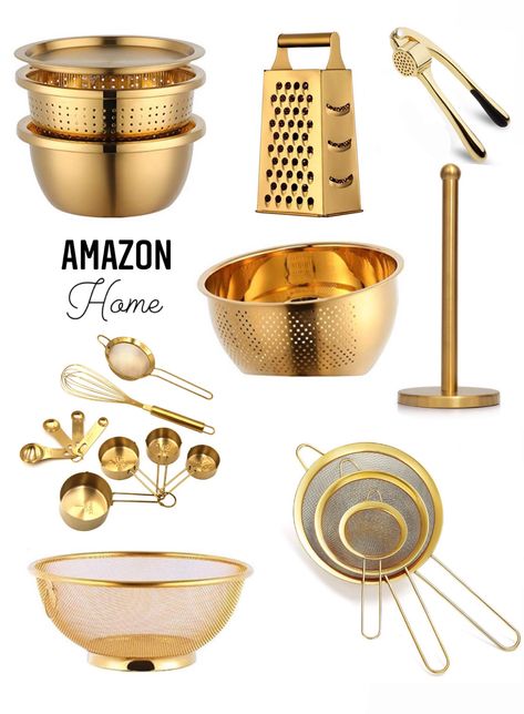 Meisha Colander, 3Pcs Stainless … curated on LTK Gold Kitchen Gadgets, Kitchen Gold Accessories, Kitchen Decor Gold Accents, White And Gold Kitchen Utensils, Black And Gold Kitchen Utensils, Gold Decor Kitchen, Silver And Gold Kitchen Decor, Black White And Gold Kitchen Decor, Beige Gold Kitchen