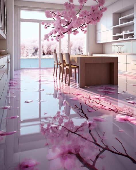 Marble Floor Bedroom, Home Floor Design, Epoxy Floor Designs, Comfy Room, Home Inspo Living Room, Home Inspo Cozy, Dollhouse Design, Floor Designs, Pink Wallpapers