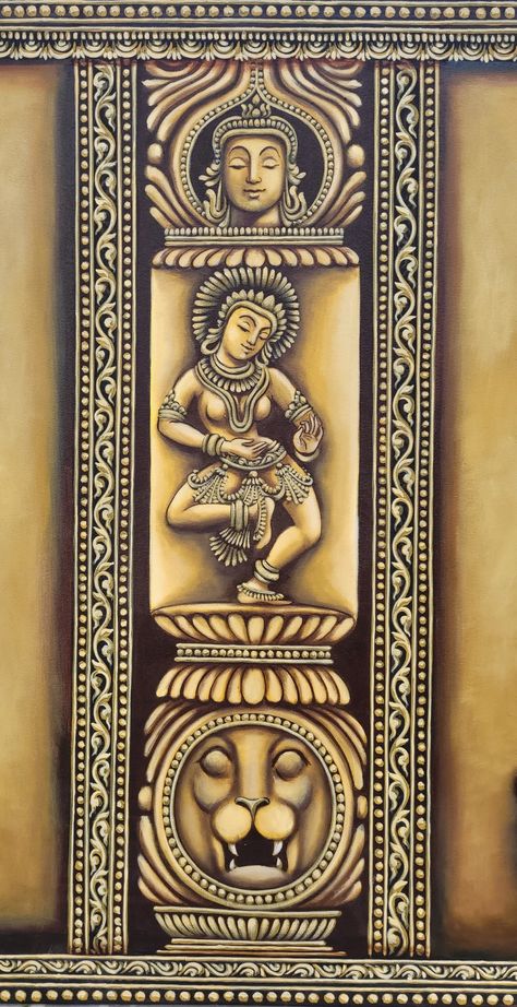 Ganpati Abstract Art, Temple Art Indian, Ancient Drawings, Modern Art Canvas Painting, Kerala Mural Painting, Ancient Paintings, Pen Art Drawings, Modern Art Paintings Abstract, Beautiful Art Paintings