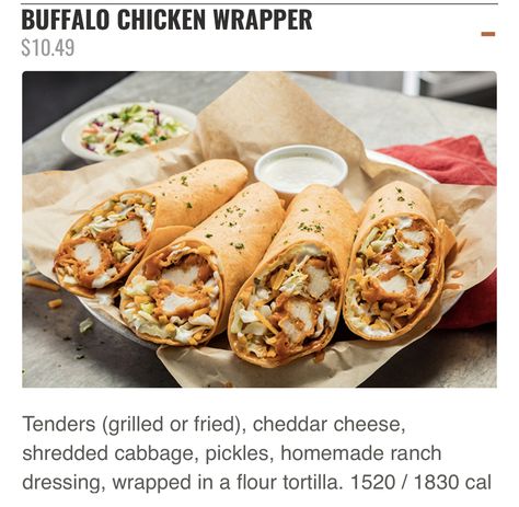 Fried Cheddar Cheese, Good Sandwiches, Pickles Homemade, Sandwich Menu, Buffalo Chicken Wraps, Buffalo Chicken Recipes, Seafood Menu, Chicken Wrap, Homemade Ranch Dressing