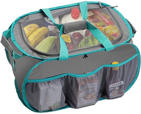 Amazon.com: Smart Design Pop Up Trunk Organizer w/Easy Carry Handles, Side Pockets, Zipper Top - 23 Inch - Durable Fabric Collapsible Design - Home Organization (Holds 50 lbs.) [Gray w/Teal Trim]: Home & Kitchen Trunk Organizer, Car Trunk Organization, Trunk Organization, Cars Organization, Smart Design, Zipper Top, Wash Bags, Childrens Shoes, Sports Equipment