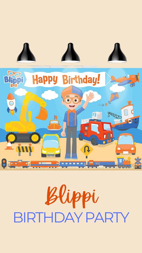 Excavator Backdrop, Blippi Excavator Birthday Party, Blippi Birthday Banner, Blippi Backdrop, Blippi Birthday Party, Blippi Party, Treasure Gift, Construction Theme, Birthday Backdrop