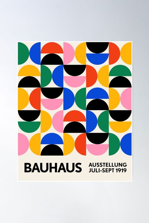 Color Palette Abstract Art, Bauhaus Palette, Abstract Color Palette, Bauhaus Color Palette, Bauhaus Design Pattern, 50s Painting, Pattern Poster Design, Bauhaus Ballet, Bauhaus Illustration