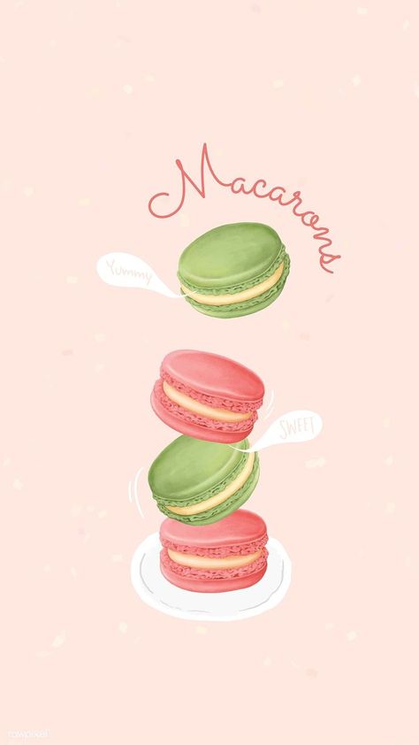 Happy Wallpapers, Kue Macaroon, Illustrator Tips, Mobile Background, Dessert Illustration, Mobile Template, Hand Images, Background Template, Free Hand Drawing