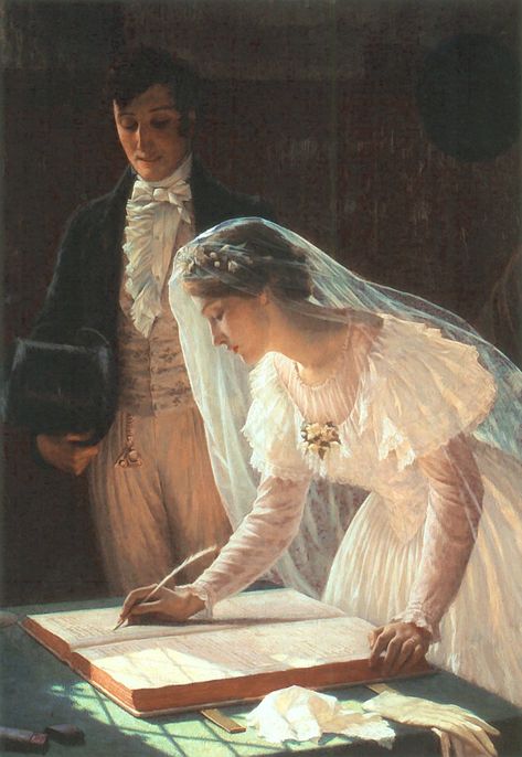 Edmund Blair Leighton, Victorian Paintings, Rennaissance Art, Historical Painting, Wedding Register, Pre Raphaelite, Classic Paintings, Arte Sketchbook, Historical Art