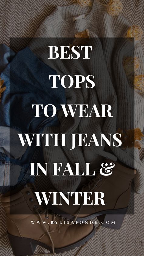 Find the best tops to wear with jeans in fall and winter in this article. Classy tops to wear with jeans. Cute tops to wear with jeans. Cute shirts to wear with jeans. Elegant shirts to wear with jeans. Light Jeans In Winter, Nice Outfit With Jeans, Jean Outfits For Winter, T Shirt And Jeans Outfit Casual Classy, Cute Jeans Outfit Fall, Dress Up Jeans For Night Out Classy, Jeans And Blouse Outfit Classy, Casual Winter Outfits For Women Cold Weather Jeans, Dressing Up Jeans For Night Out