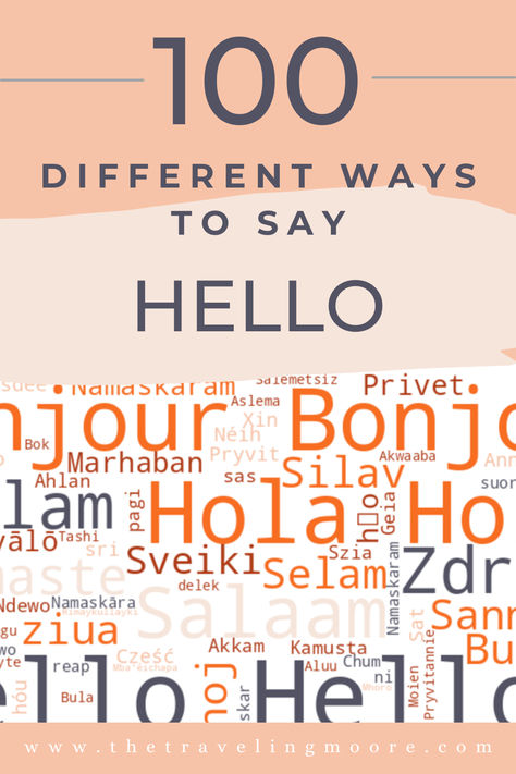 Discover How to Say Hello in 100 Different Languages! How To Say Hello, Ways To Say Hello, Other Ways To Say, Saying Hello, Lee Miller, All Languages, How To Say, Different Languages, Travel The World