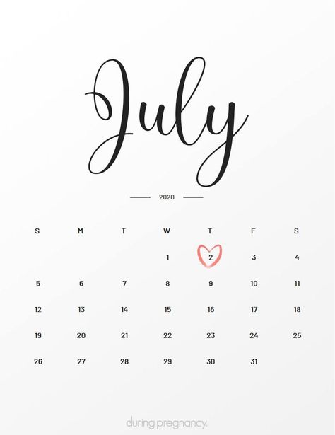 Due Date: July 2, 2020 Calligraphy Calendar, June Calendar Printable, Wedding Embroidery Hoop, Calendar Examples, Make Your Own Calendar, January Calendar, Wedding Card Frames, Calendar Layout, Calendar 2019