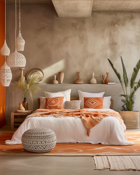 Une déco terracotta dans la chambre | Shake My Blog Build A Camper Van, Beach House Design, Luxurious Bedrooms, Ideal Home, Room Inspo, Home Bedroom, Bedroom Interior, Home Deco, My Blog