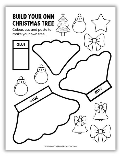 Christmas Tree Art For Preschool, Christmas Tree Cutout Template, Christmas Crafts Free Printable, Christmas Tree Printable Free, Christmas Tree Activities For Preschool, Christmas Tree Template Free, Christmas Tree Patterns Free Printable, Christmas Tree Free Printable, Cut Out Christmas Tree