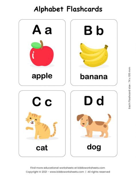 Free Printable Alphabets A - Z Flashcards Worksheet - kiddoworksheets A To Z Flashcards Printable, Letterland Alphabet Free Printable, A-z Flashcards, Alphabet Flashcards Printable Free Cards, Reading Flashcards, Printable Thanksgiving Crafts, Free Alphabet Printables, Alphabet Flash Cards Printable, Letter Flashcards