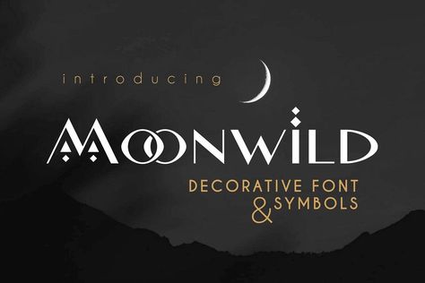 Moonwild is a modern sans serif font with celestial motives. The typeface includes Decorative and Symbol versions. The font is easy to use in various design programs or without any program. Moonwild is suitable for typographic prints, retro and modern posters, boho art & fashion design. The font works great for craft products branding and packaging. #font #serif #handwritten #lettering #classic #typography #alphabet #branding #typeface #decorative #symbol #emblem Celestial Font, Font Symbols, Hand Lettering Alphabet Fonts, Font Serif, Handwritten Lettering, Modern Posters, Classic Typography, Modern Sans Serif Fonts, Typography Alphabet