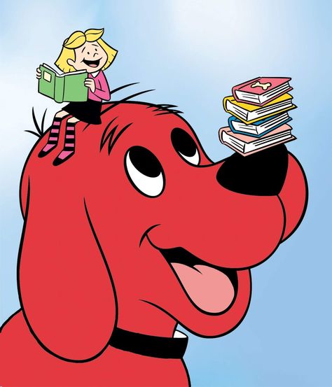 Clifford and Emily Elizabeth Reading Dog Pfp Funny, Dog Pfp, Book Coloring Pages, Emily Elizabeth, Clifford The Big Red Dog, Pfp Funny, Right In The Childhood, Puppy Coloring Pages, Cat Hug