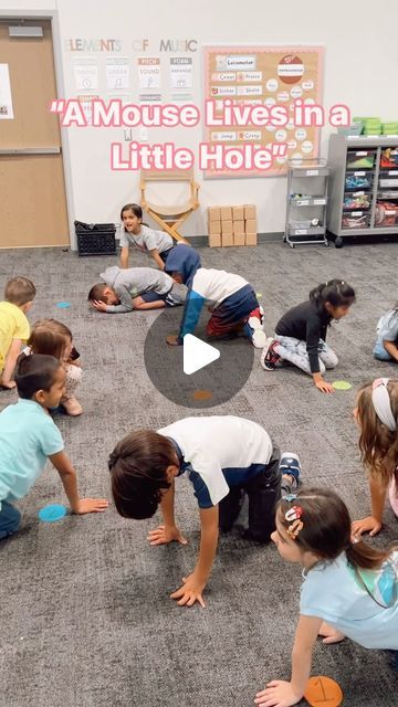 Hannah Zimmermann on Instagram: "A Mouse Lives in a Little Whole - movement activity  I’ve just discovered this song by Lynn Kleiner this year and absolutely love it! In kindergarten, we do a lot with movement exploration and a lot of animal themed days - so this is a perfect addition. The movement in this video was largely inspired by ThatMusicMakers on YouTube. Would you do this with your students?  #elementarymusiceducation #elementarymusic #elementarymusicteacher #elementary music rocks #iteachmusic #fisdfineartsleads #fisdelevate #musiced #musiceducation #musiceducationmatters #musicteacher #musicteachersofinstagram #kodalymethod #kodalyinspiredclassroom" Animal Theme For Kindergarten, Music For Preschoolers Activities, Animals Movement Activities, Animal Teaching Activities, Mouse Songs For Preschool, Music In Kindergarten, Animal Theme Kindergarten Activities, Pre K Music And Movement Activities, Music And Movement Kindergarten