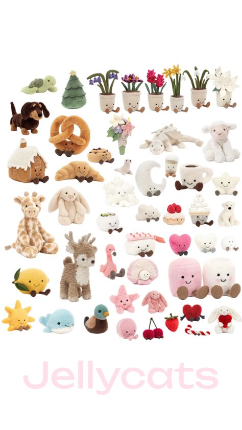 #jellycat #beauty #aesthetic #collage #shuffles #preppy #inspo #ideas #tiktok #plush #plushie #stuffedanimal #jellycats Jellycat Plush, Shuffles Preppy, Preppy Inspo, Jellycat Stuffed Animals, Beauty Aesthetic, Cat Plush, Aesthetic Collage, Stuffed Animals, Jelly