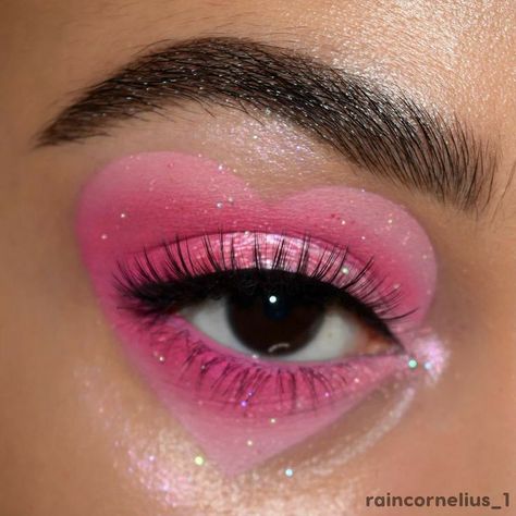 Pink color🌸💟 粉色, اللون الوردي PINK COLOR 色 ピンク色 ROSADO Tutorial Eyeshadow, Drag Make-up, Indie Makeup, Valentines Day Makeup, Swag Makeup, Valentines Makeup, Eye Makeup Designs, Dope Makeup, Colorful Eye Makeup