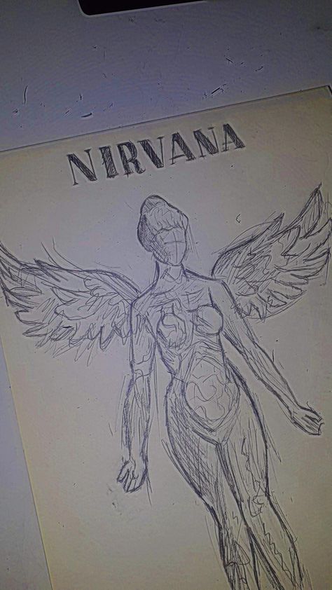 #nirvana #sketch Nirvana Sketch, Nirvana Drawing, Cool Art Drawings, Nirvana, Art Sketches, Art Inspo, Cool Art, Art Drawings, Sketch