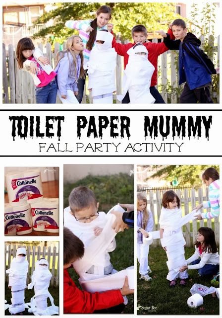 Toilet Paper Mummy Game idea, great for fall class parties, kids love this!- Sugar Bee Crafts Toilet Paper Mummy, Olympic Vbs, Mummy Game, Fall Party Activities, Mummy Games, Mummy Party, Halloween Party Games For Kids, Homeroom Mom, Halloween Block Party