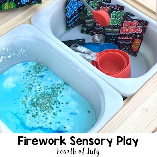 Friday Funday Activities For Preschool, 4th Of July Outdoor Activities For Kids, 4th Of July For Preschoolers, 4th Of July Infant Activities, Fourth Of July Preschool Theme, Fourth Of July Sensory Bin, Fun 4th Of July Activities For Kids, 4 Of July Crafts For Preschoolers, Fathers Day Sensory Bin