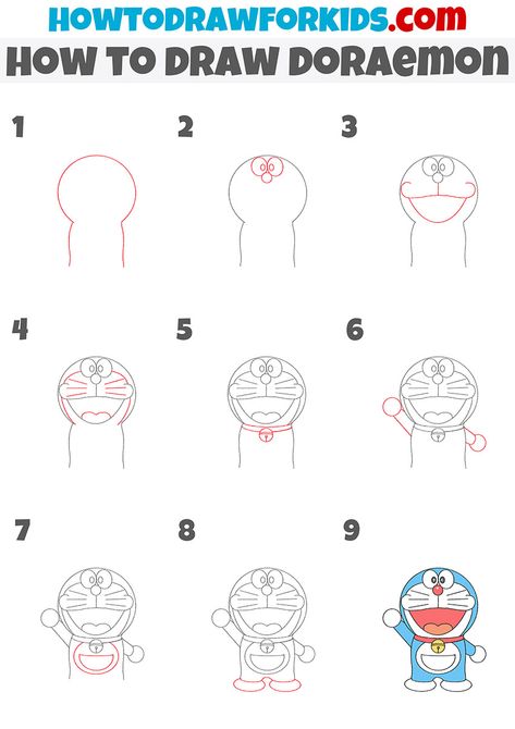 Drawing Doraemon, Doraemon Characters, Animal Masks For Kids, Family Sketch, People Cartoon, Challenge Instagram, Easy Drawing Steps, How To Draw Steps, Draw Cartoon