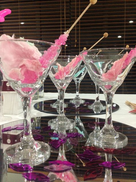 Sweet 16 Cotton Candy Theme, Cotton Candy Bridal Shower Ideas, Candy Themed Bachelorette Party, Candy Bachelorette Party, Rock Candy Drink, Cotton Candy Themed Birthday Party, Bikinis And Martinis Party, Bejeweled Party, Cotton Candy Glitter