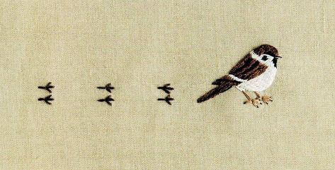 Embroidering Ideas, Embroidered Bird, Needlepoint Tapestry, Hand Embroidery Projects, Bird Embroidery, Embroidery On Clothes, Cute Embroidery, 자수 디자인, Sewing Embroidery Designs