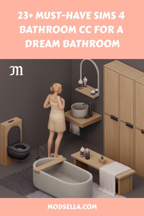 Looking for a way to upgrade your Sim’s bathroom? Sims 4 bathroom CC is the perfect solution! With so many different CC packs and items available, you can easily find the perfect pieces to create Sims 4 Towel After Shower Mod, Sims 4 Maxis Match Bathroom, Sims 4 Shower Cc, Bathroom Sims 4, Sims 4 Bathroom Cc, Sims 4 Bathroom, Lux Bathroom, Cc Packs, Minimal Bathroom