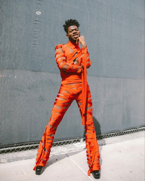 #lilnasx Reworked Jacket, Jojo Characters, Balmain Fashion, Olivier Rousteing, The Grammys, Queer Fashion, Military Style Jackets, Fashion Suits For Men, Winter 2022