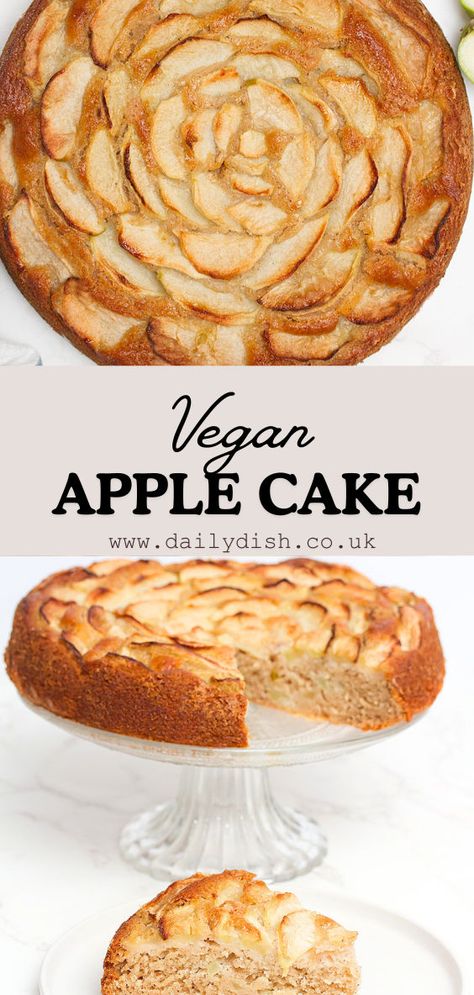 Vegan Apple Cake Healthy Apple Cake, Vegan Apple Cake, Apple Cinnamon Cake, Vegan Grocery List, Vegan Baking Recipes, Eggless Cake Recipe, Vegan Grocery, Vegan Apple, Cinnamon Cake