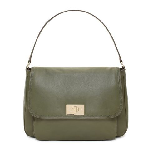 muted green shoulder bag... Green Shoulder Bag, Muted Green, Designer Handbags, Leather Handbags, Olive Green, Work Wear, Kate Spade, Top Handle Bag, Shoulder Bag