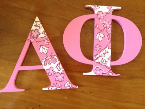 I like the idea of only partially painting the pattern on Greek Letters Painted, Sorority Letters Painted, Alpha Phi Letters, Sorority Sugar, Sorority Letters, Alpha Sigma Tau, Sorority Canvas, Alpha Omicron Pi, Wood Letter