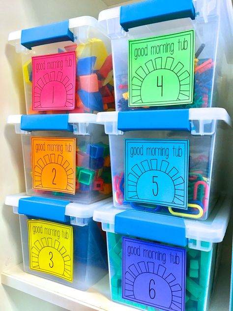 A 1st Grade Morning Work Alternative Morning Tub Storage Ideas, Easy Morning Tubs Kindergarten, 1st Grade Stem Bins, Morning Choice Activities, Morning Bins 1st Grade, Morning Tub Ideas First Grade, Stem Bin Storage Ideas, Soft Starts In The Classroom Kindergarten, Soft Start Morning Activities 2nd Grade