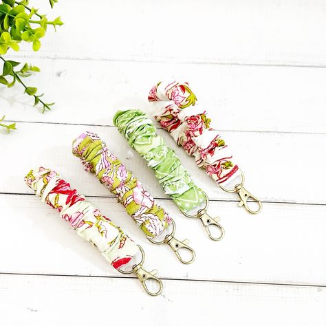 Green Shade Fabric Scrunchie Keychain Wristlet, Block Printed Key Fob, Gift for Her, Gifts under 10 Scrunchie Making, Scrunchie Keychain, Wrist Accessories, Keychain Wristlet, Unique Keychains, Vibrant Patterns, For Her Gifts, Gifts Under 10, Wristlet Keychain