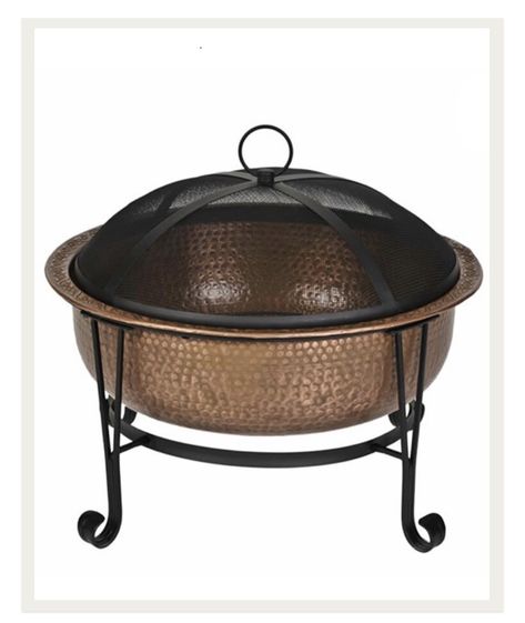 Born Fire, Fire Pit Ideas Backyard, Copper Fire Pit, Cast Iron Fire Pit, Iron Fire Pit, Fire Pit Materials, Fire Pit Ideas, Copper Tub, Wood Fire Pit